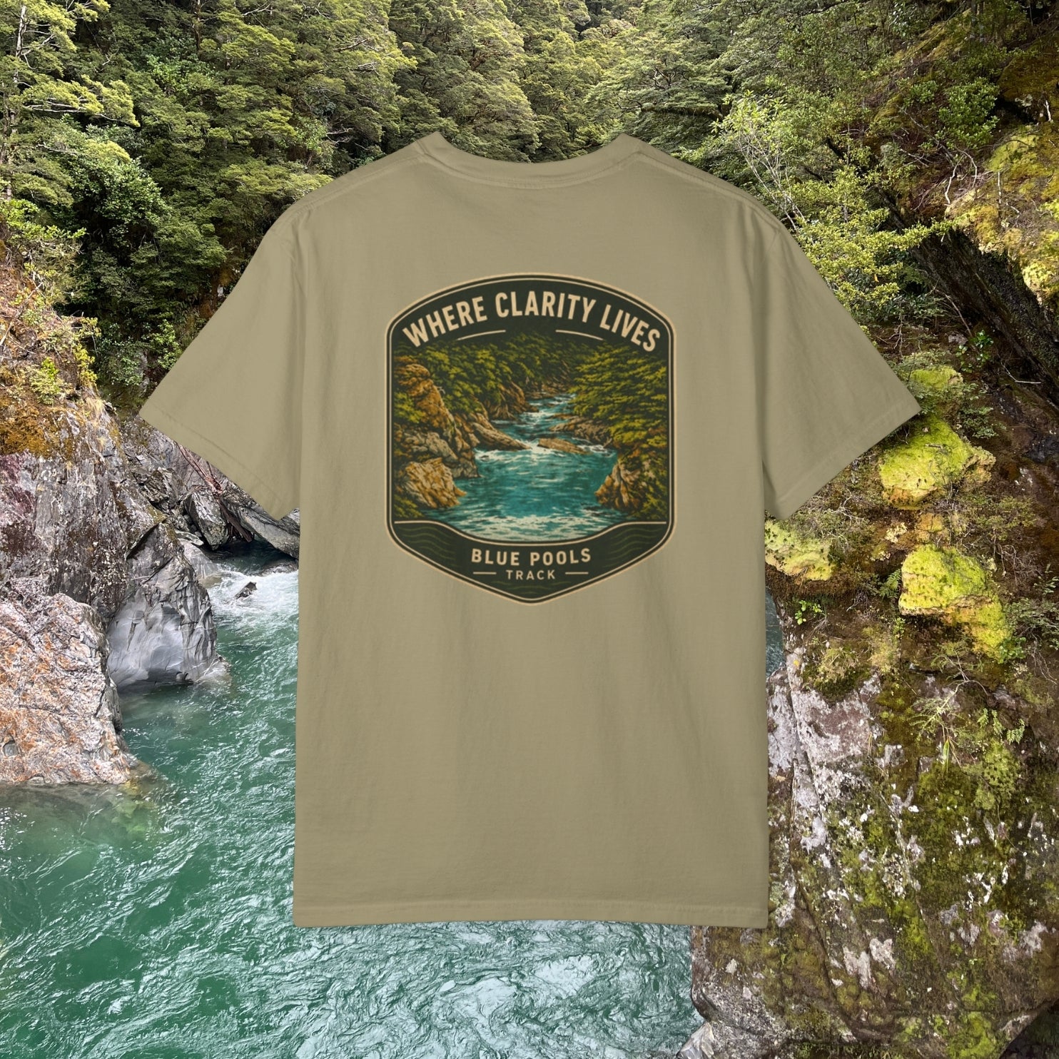 Where Clarity Lives. Blue Pools Graphic Tee