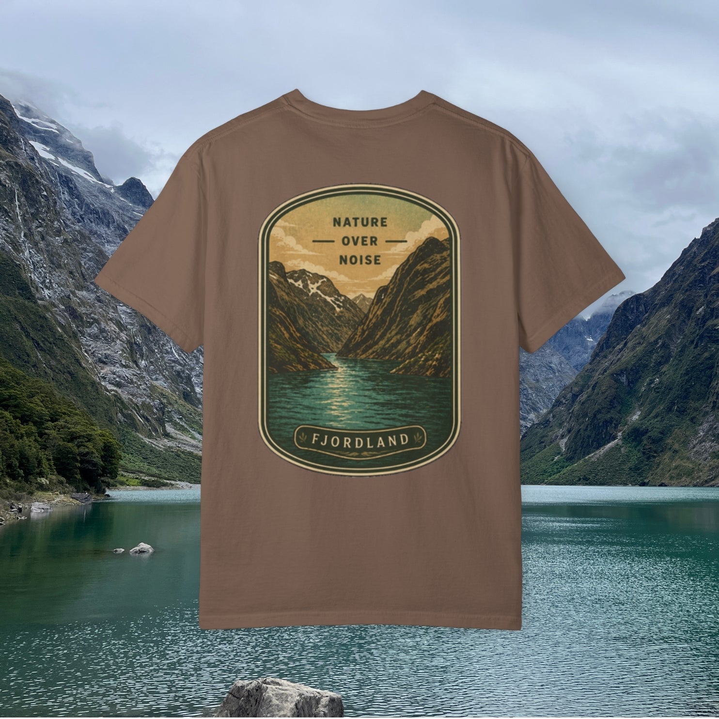 Nature Over Noise. Fjordland Graphic Tee