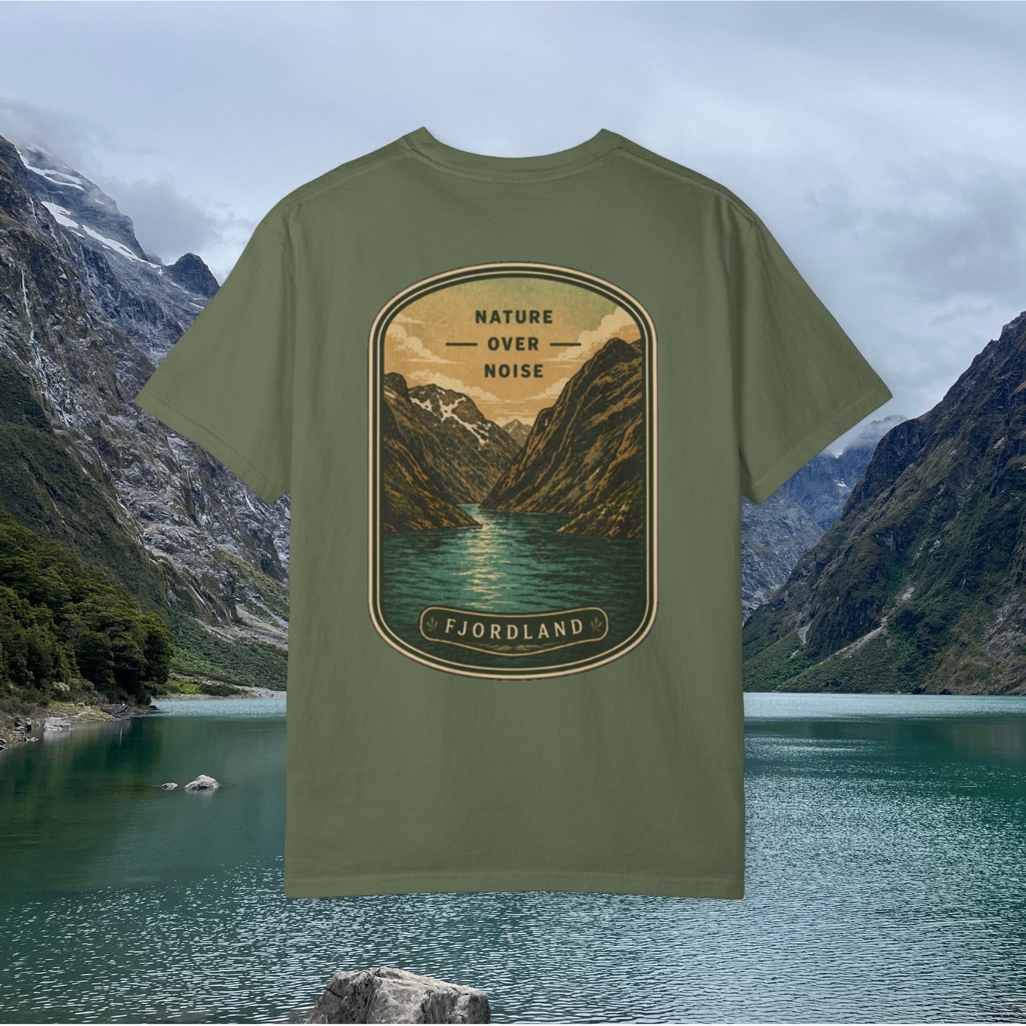 Nature Over Noise. Fjordland Graphic Tee