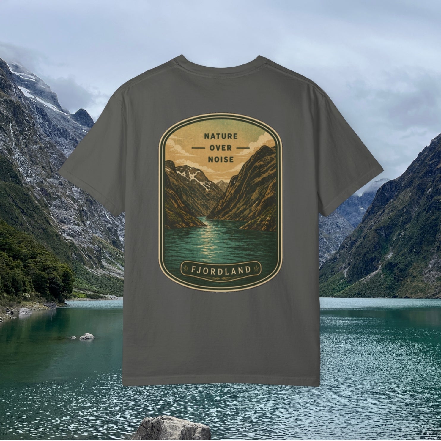 Nature Over Noise. Fjordland Graphic Tee