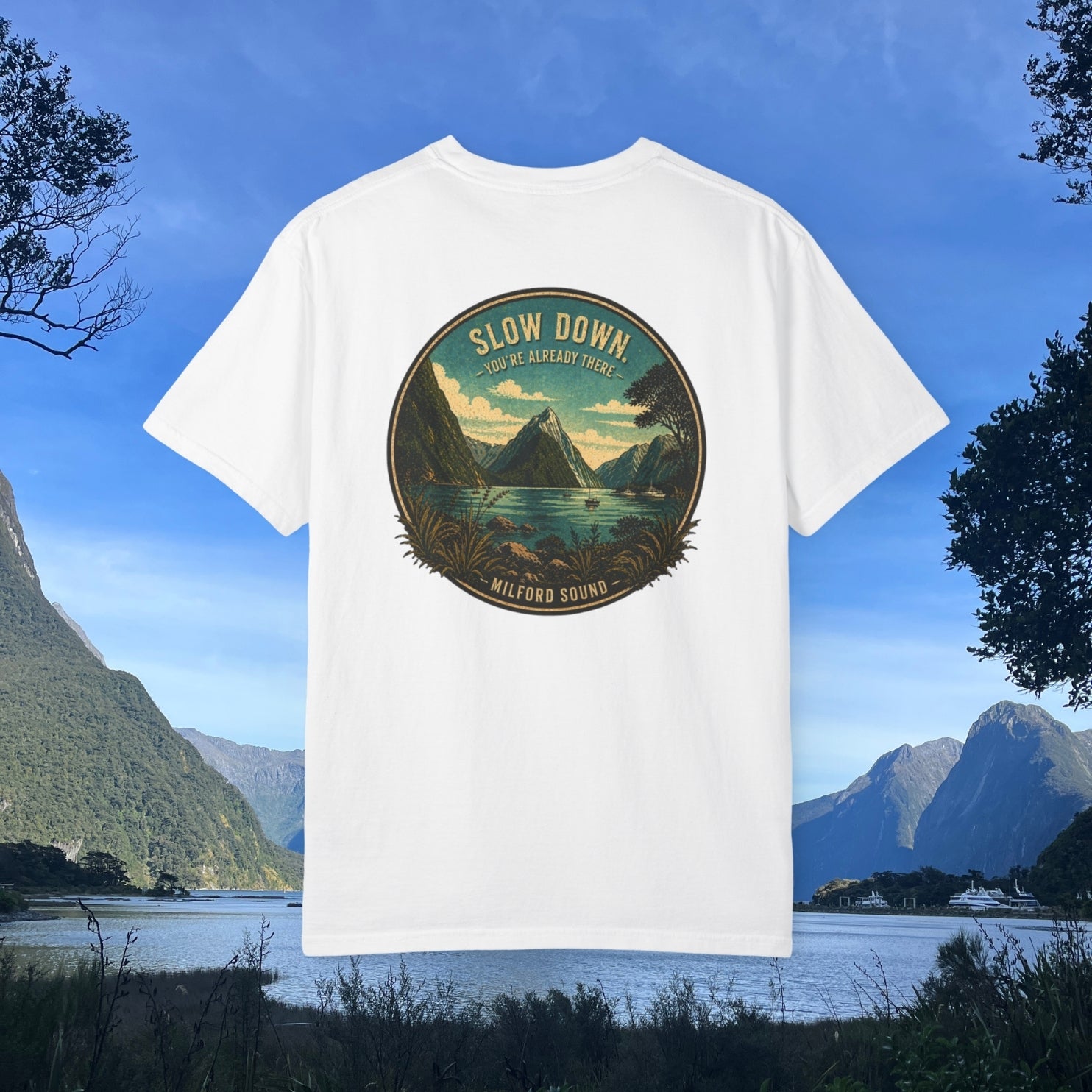 Slow down. You're already there. Milford Graphic Tee
