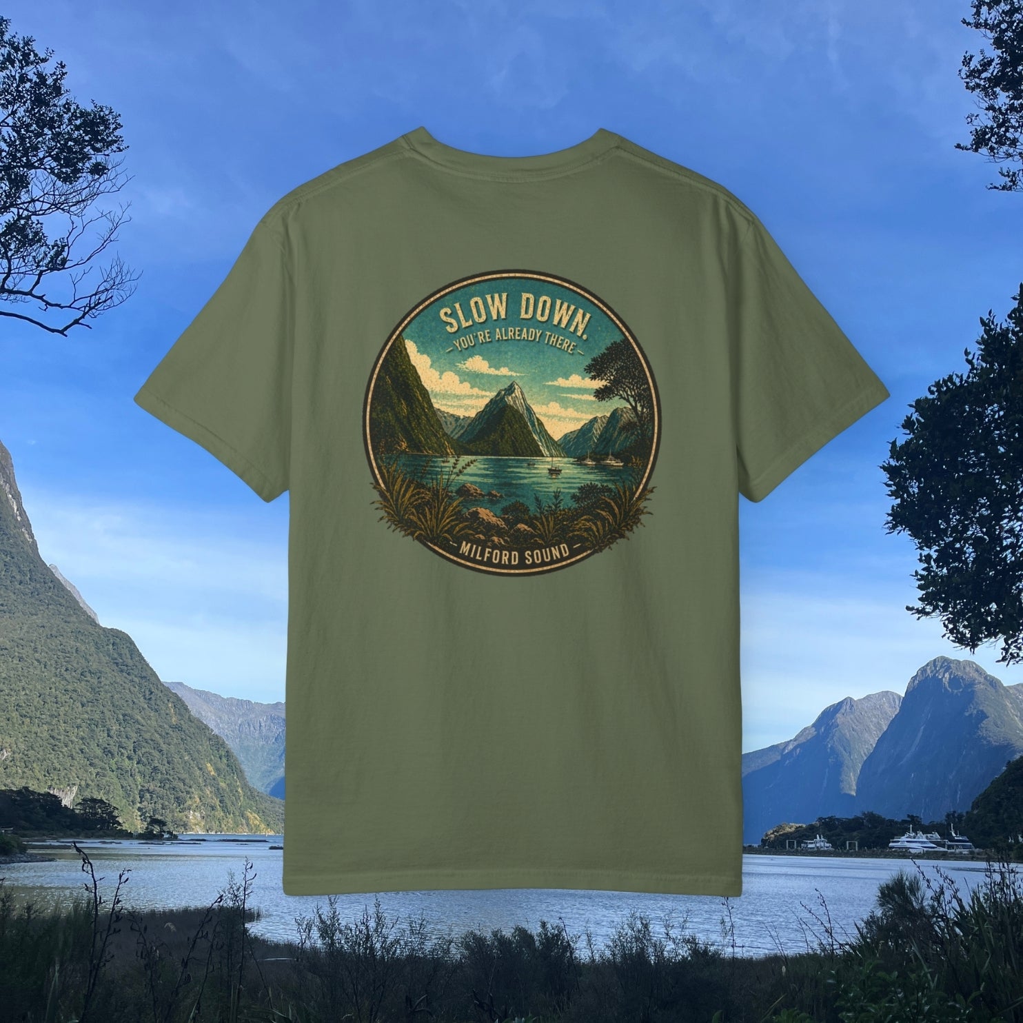 Slow down. You're already there. Milford Graphic Tee
