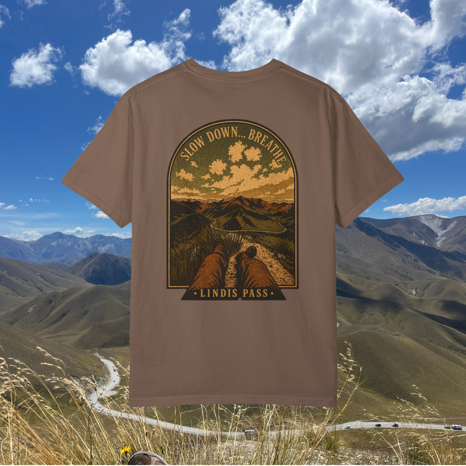 Slow down, Breath. Lindis Graphic Tee
