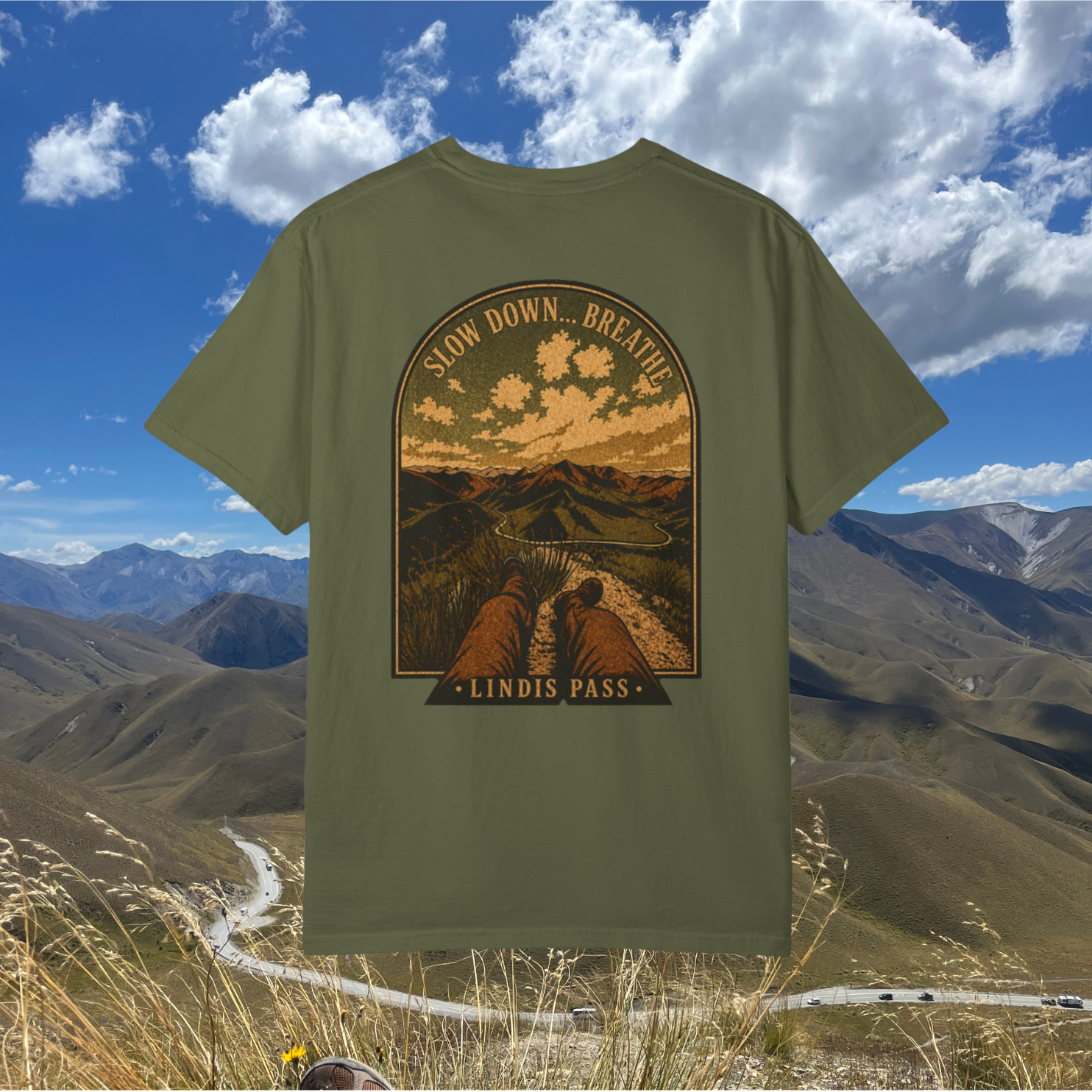 Slow down, Breath. Lindis Graphic Tee