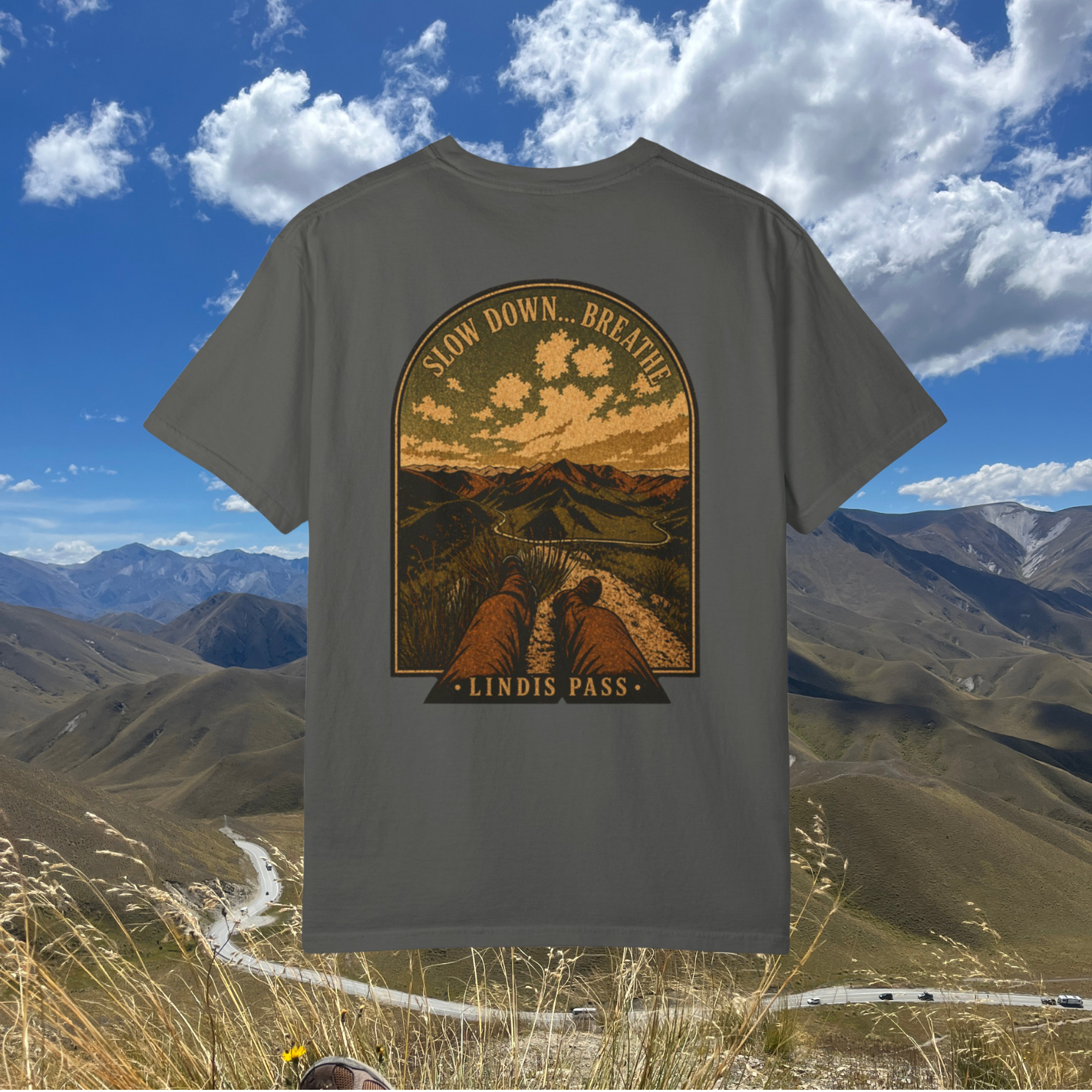 Slow down, Breath. Lindis Graphic Tee
